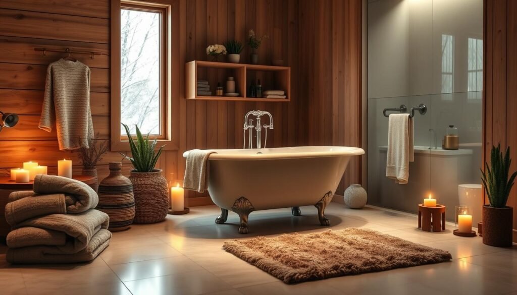 ideias de decoração de inverno aconchegante para uma noite fria