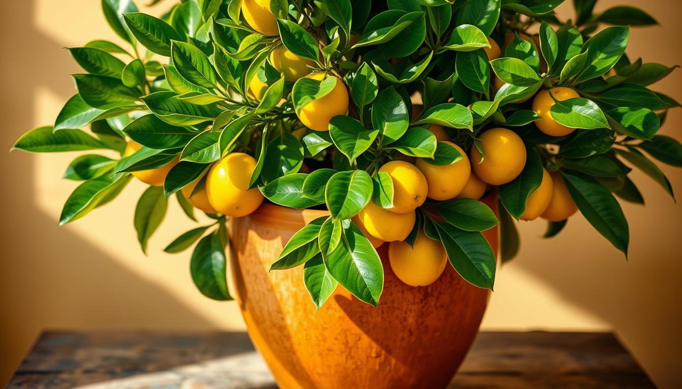 cultivo de limão em vaso