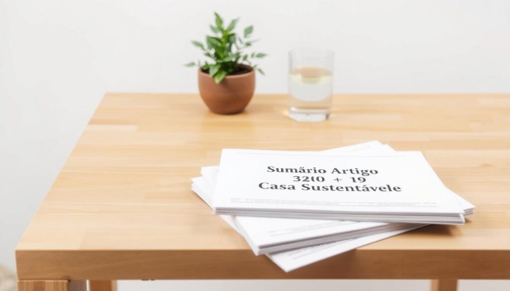 sumário artigo casa sustentável