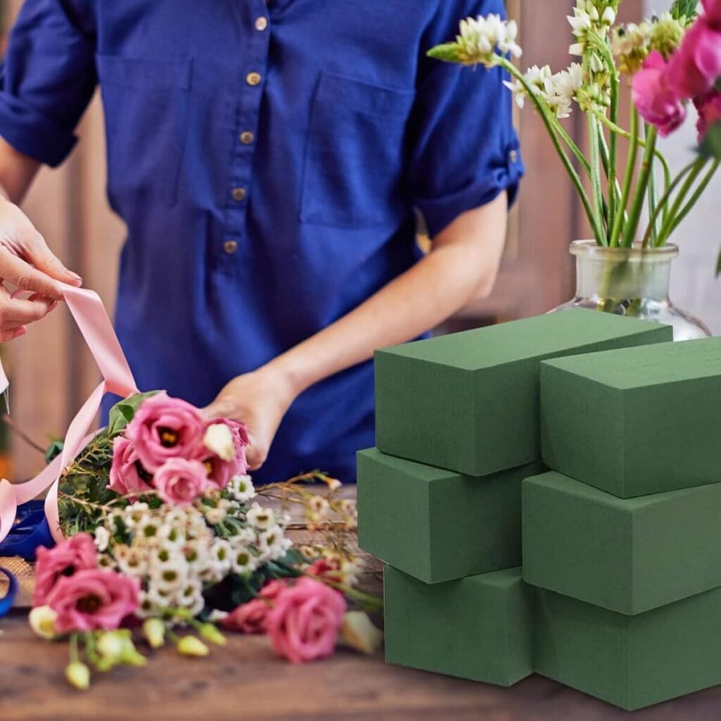 a espuma floral facilita a montagem dos arranjos
