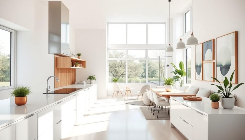 cozinha americana e ambientes integrados