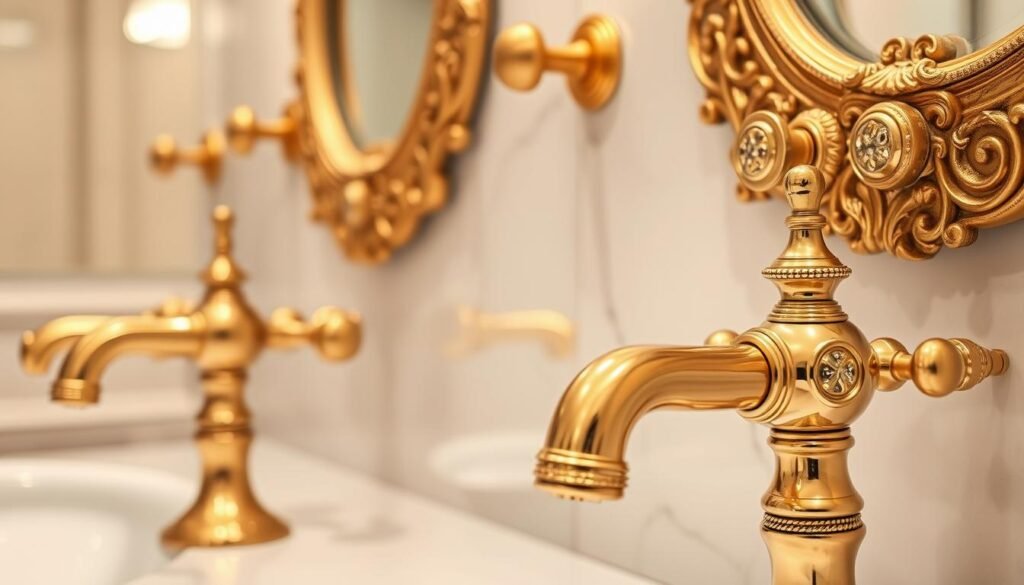 detalhes metais dourados