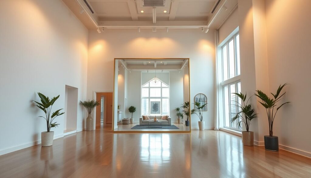 espelhos para criar amplitude