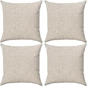 Kit 4 Almofadas Linho Cru 45x45cm – conforto e elegância natural para sala ou quarto
