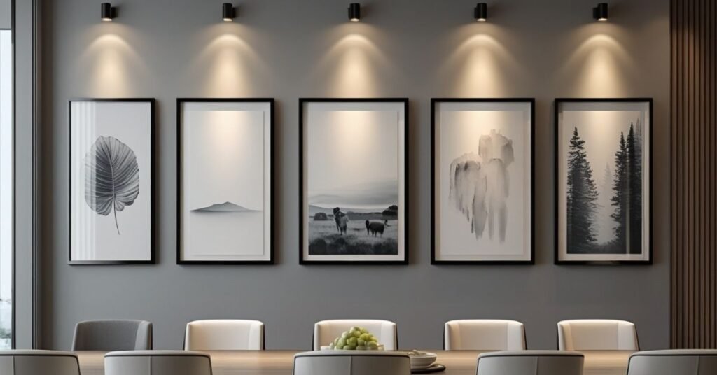 arrumação dos quadros