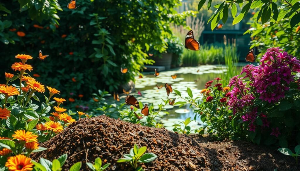Adubação orgânica para plantas que atraem borboletas