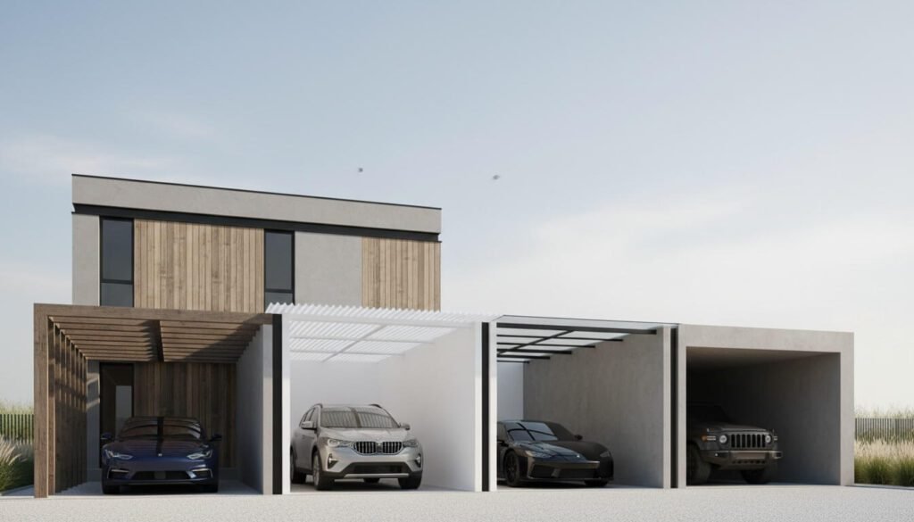 comparativo de modelos de garagem