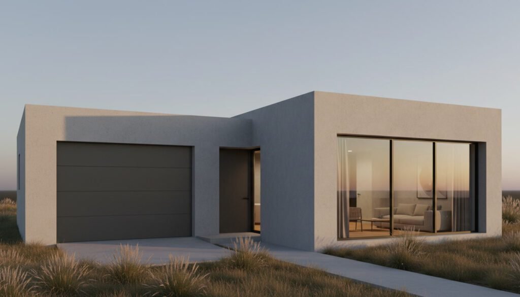 garagem com telhado embutido