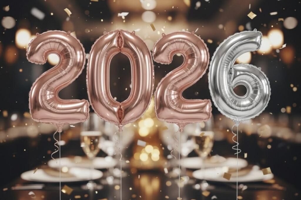 decoração com balões metalizados