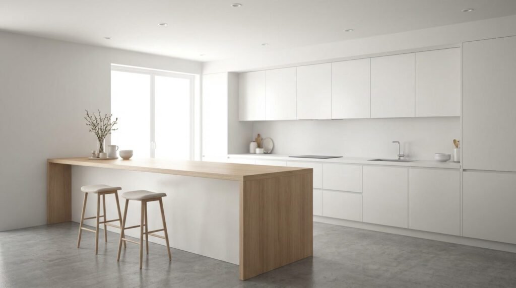 cozinha americana minimalista