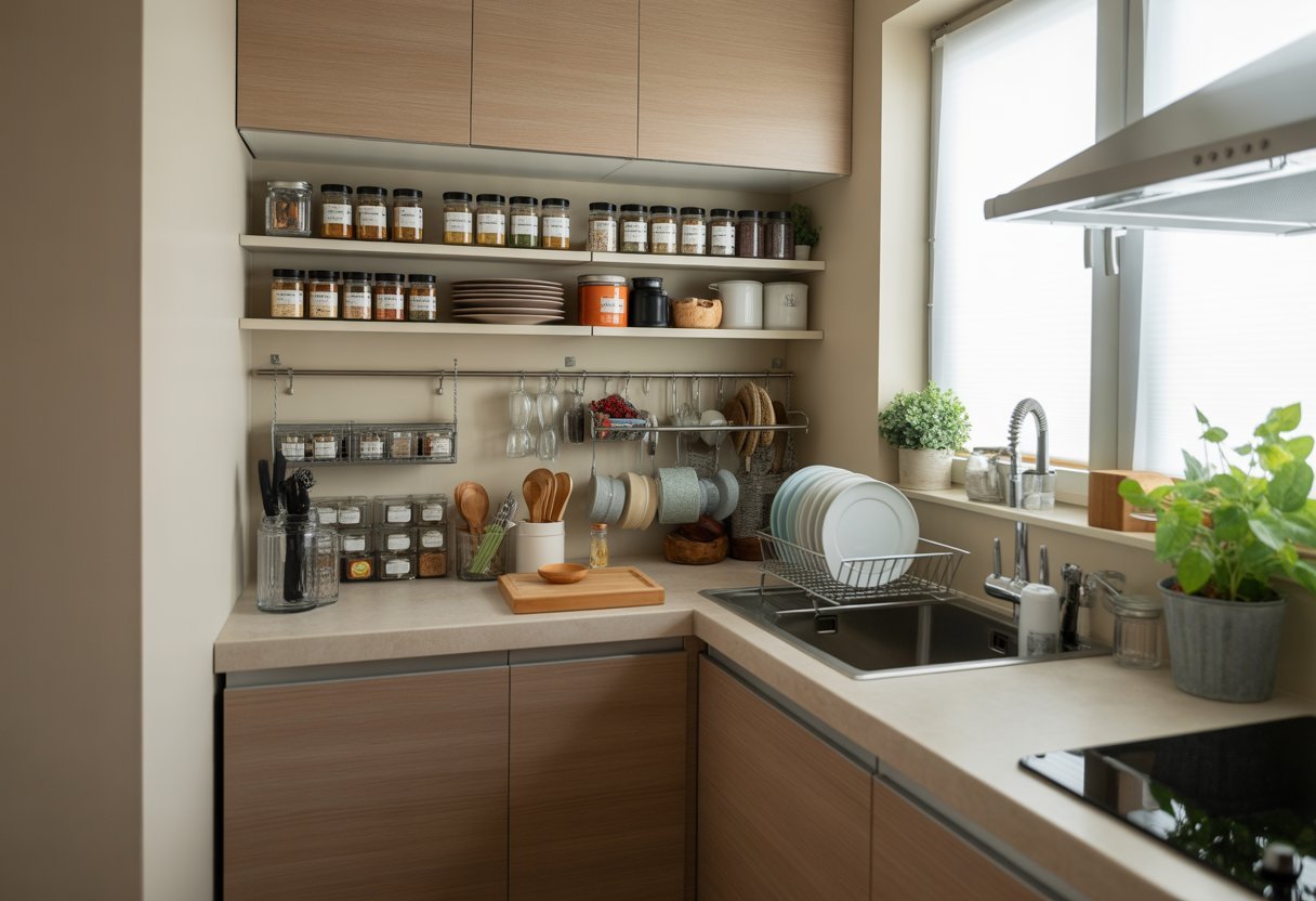 organização de cozinha pequena