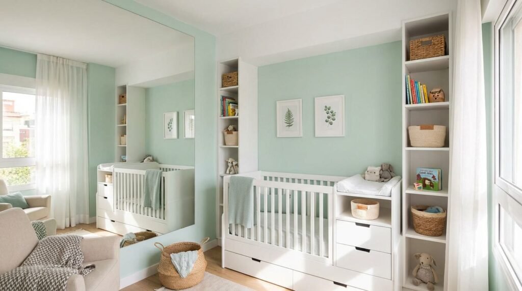 quarto de bebê compacto