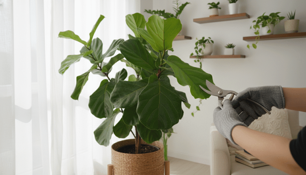 Poda da Ficus Lyrata Poda da Ficus Lyrata