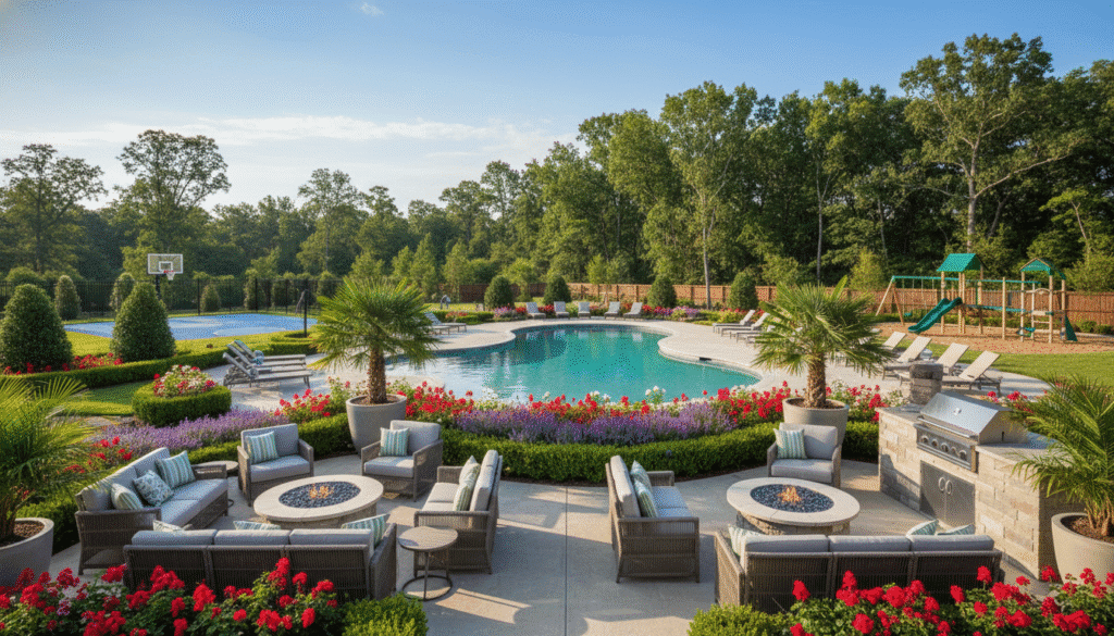 projeto de área de lazer com zoneamento