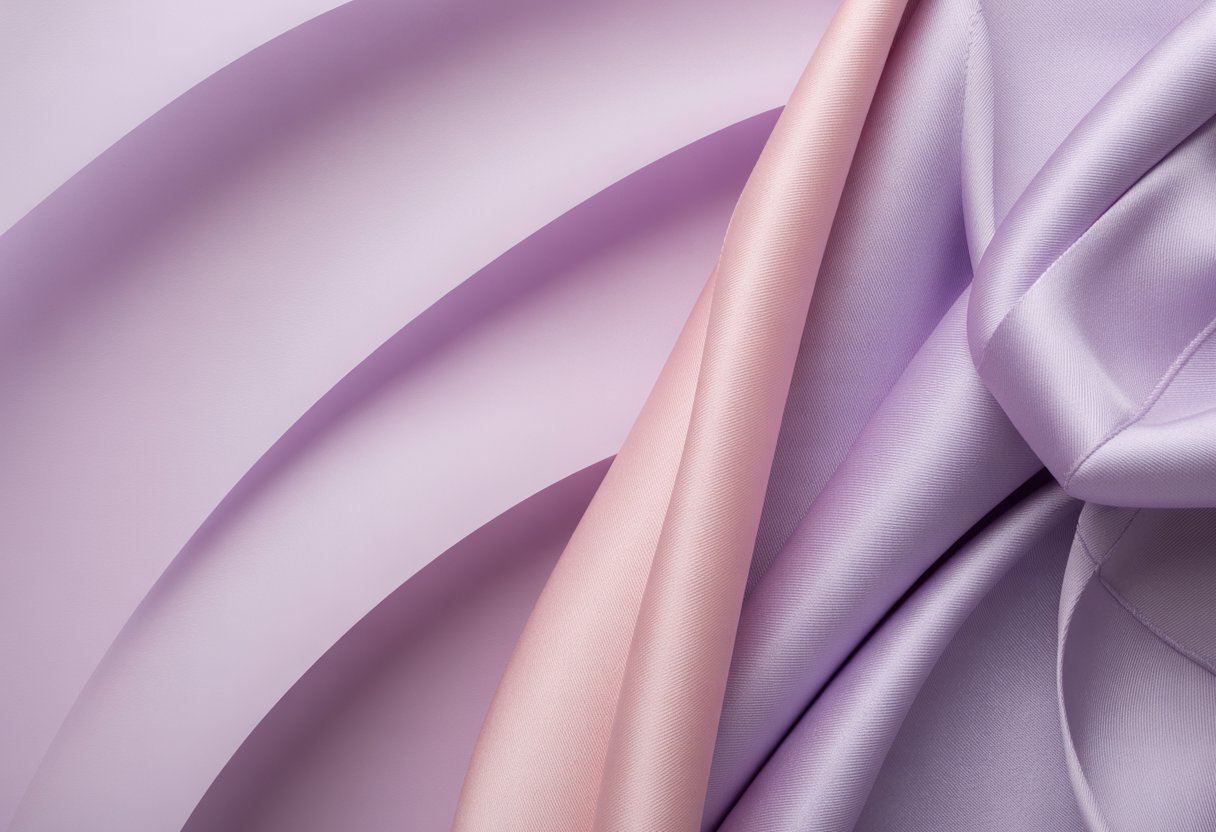 Imagem mostrando tons suaves de lilás com um toque rosado, em um fundo claro e delicado.